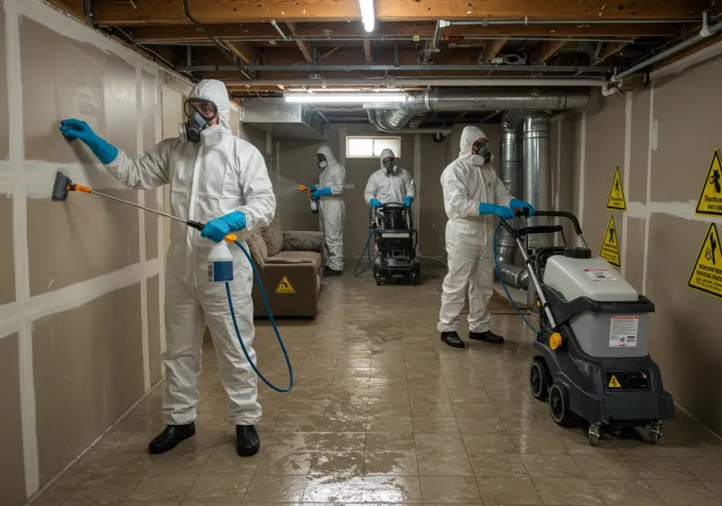 Basement Moisture Removal and Structural Drying process in Cache County, UT